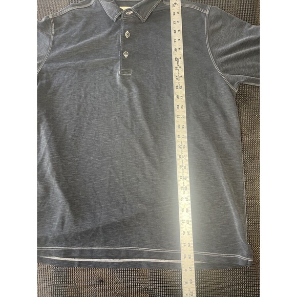 Tommy Bahama Shirt Adult Large Black Short Sleeve Polo Collared Mens Tee - Picture 3 of 5